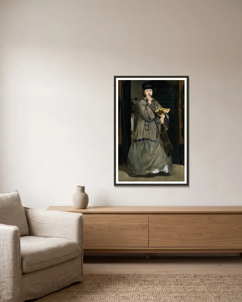 Pouliční zpěvačka, Édouard Manet v rámu na stěně