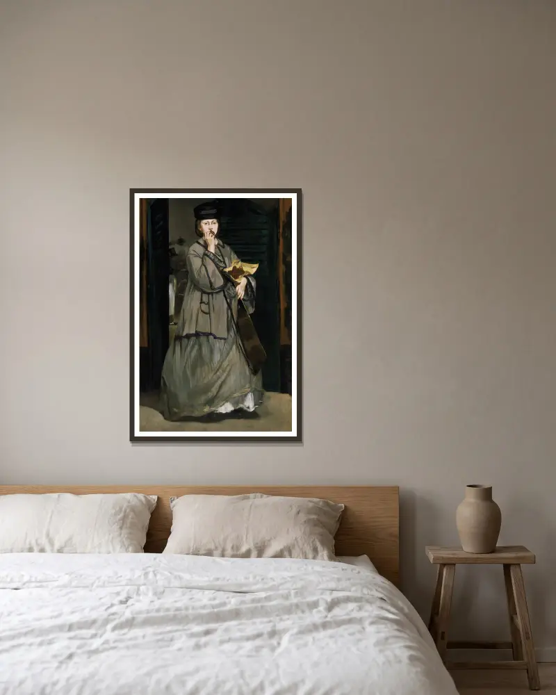 Pouliční zpěvačka, Édouard Manet v rámu na stěně