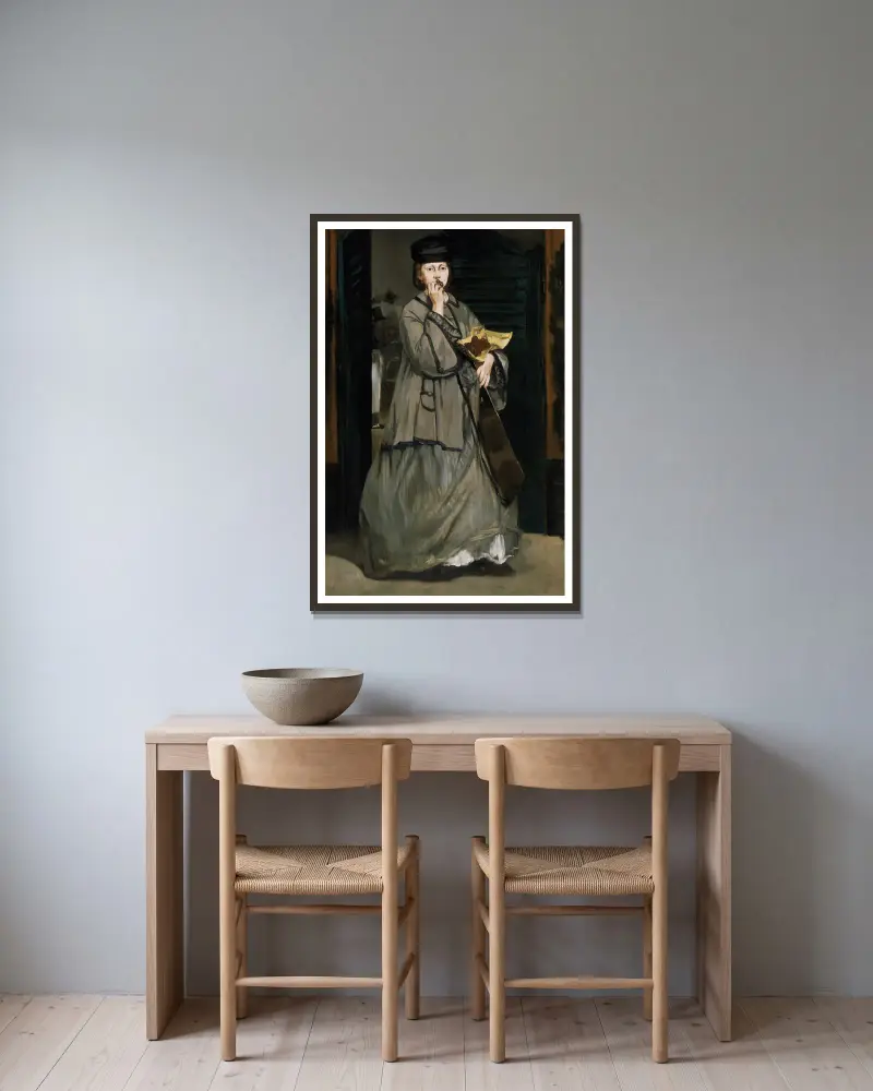 Pouliční zpěvačka, Édouard Manet v rámu na stěně