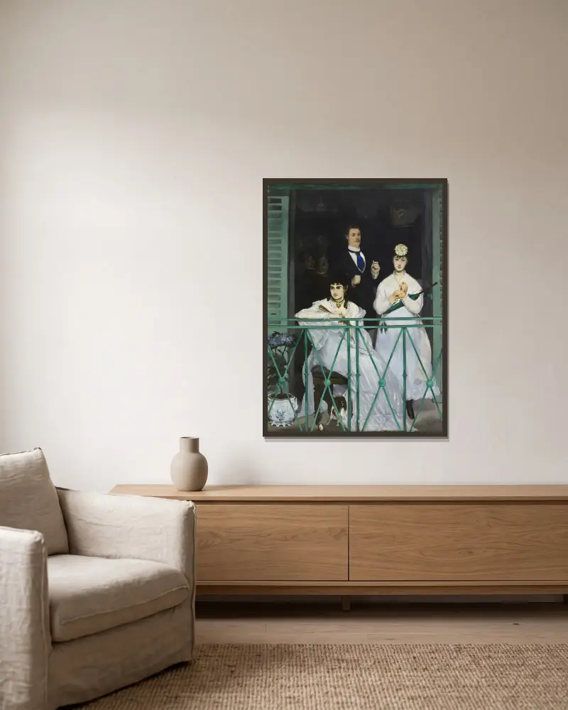 Der Balkon von Édouard Manet gerahmt an einer Wand