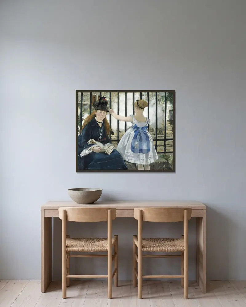 Kolej żelazna, Édouard Manet w ramie na ścianie