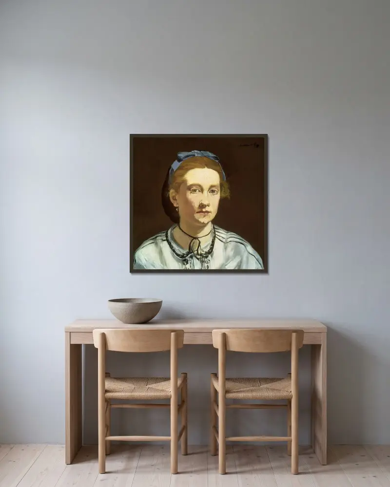 Victorine Meurent, Édouard Manet v rámu na stěně