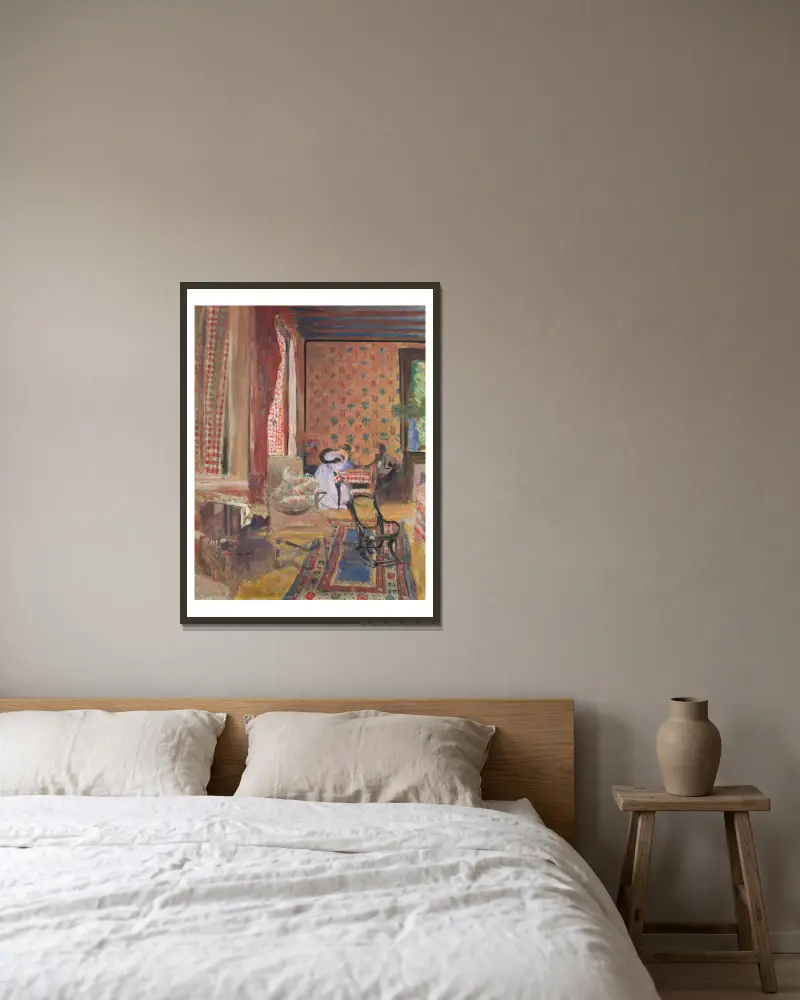 Beim Gesellschaftsspiel von Édouard Vuillard gerahmt an einer Wand