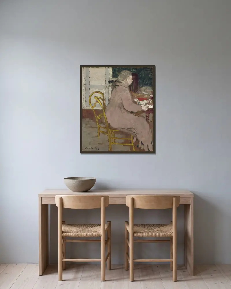 Snídaně, 1894, Édouard Vuillard v rámu na stěně