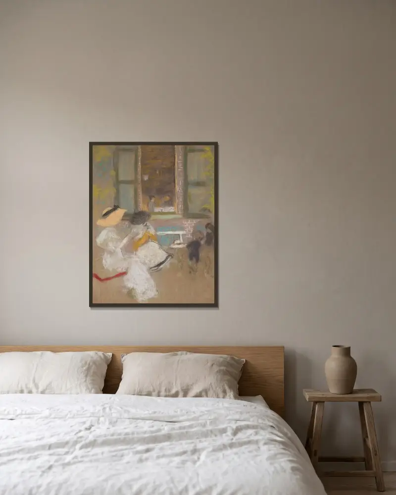 Vor den Pavillons von Édouard Vuillard gerahmt an einer Wand