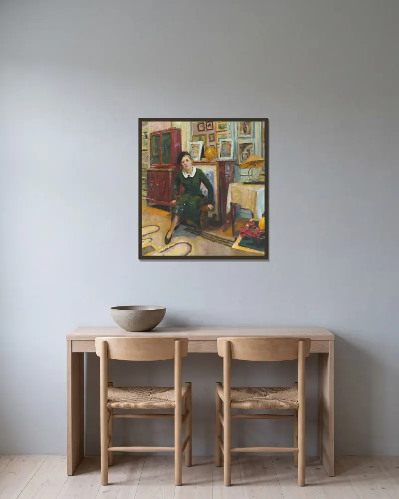 La Comtesse Lanskoy av Édouard Vuillard inramad på en vägg