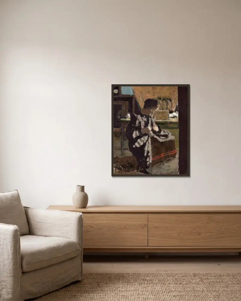 Šití, Édouard Vuillard v rámu na stěně