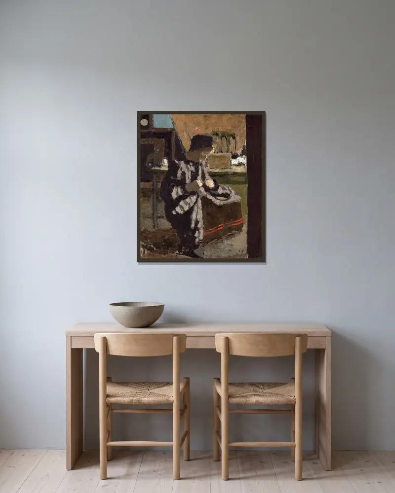 Šití, Édouard Vuillard v rámu na stěně