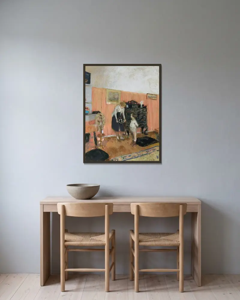 Der Schoner von Édouard Vuillard gerahmt an einer Wand