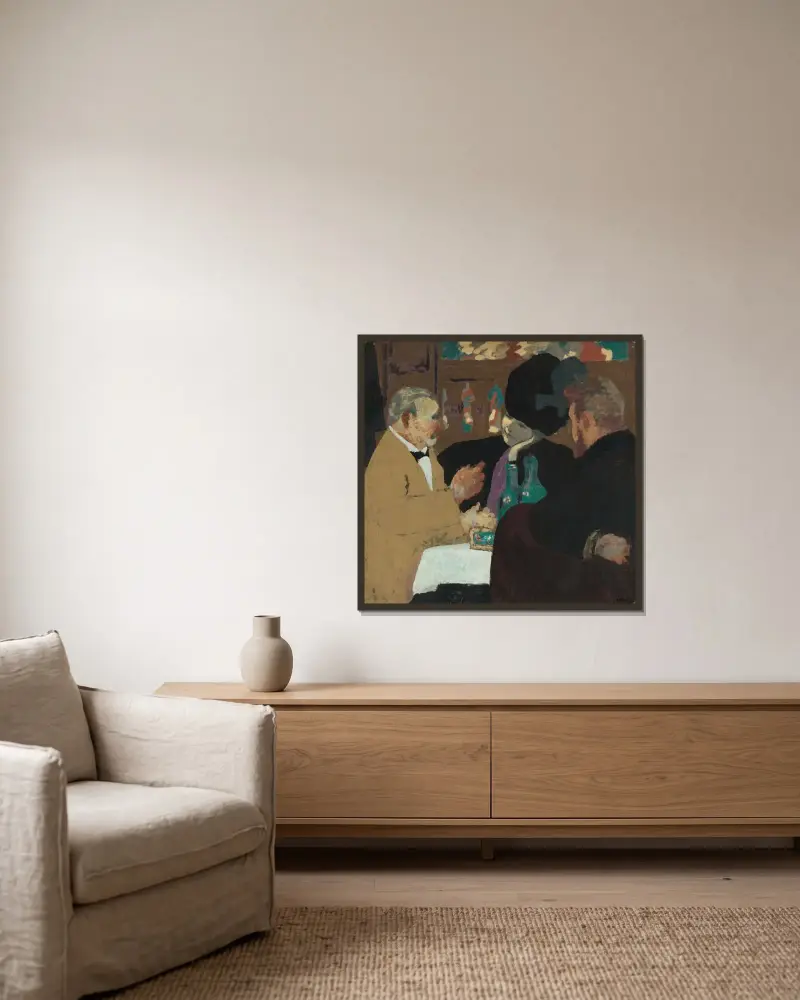Przyjemnościowe towarzystwo, Édouard Vuillard w ramie na ścianie