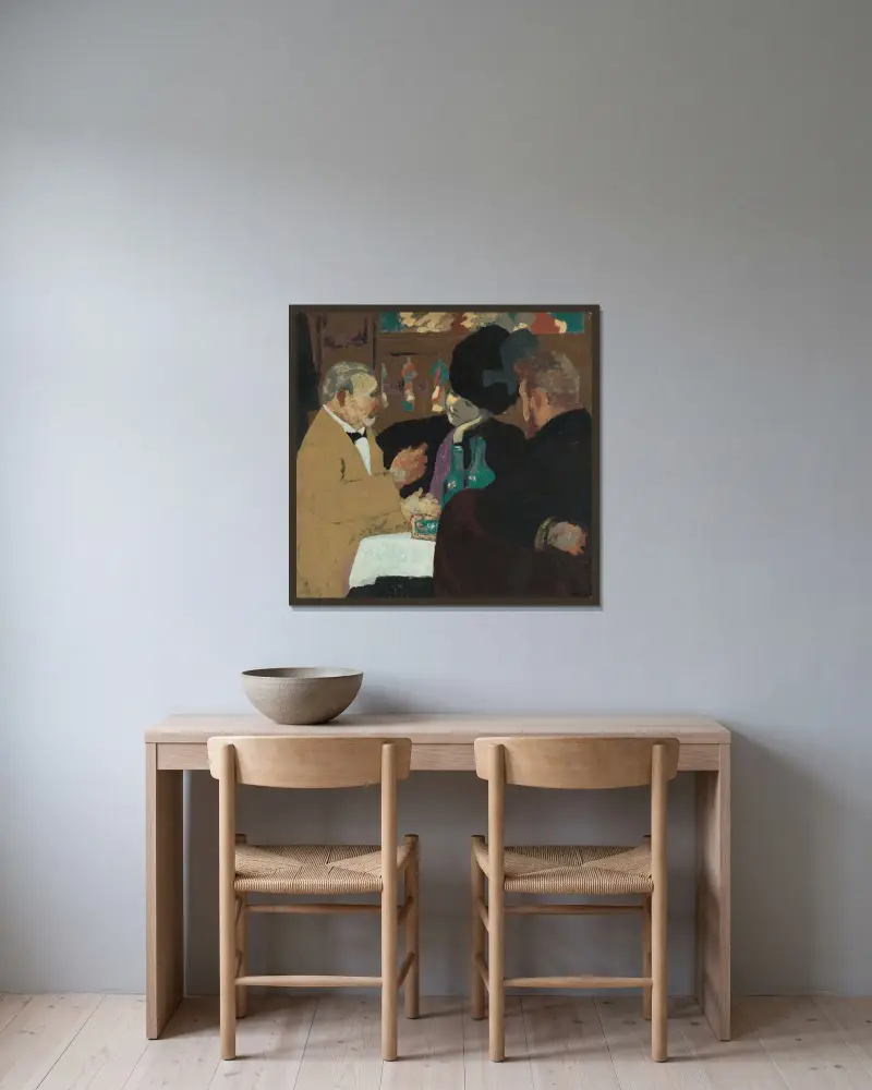 Przyjemnościowe towarzystwo, Édouard Vuillard w ramie na ścianie