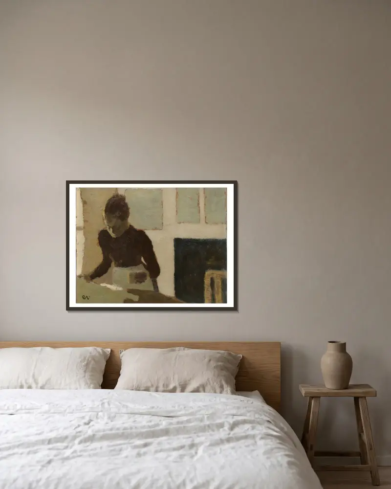 Laundress av Édouard Vuillard inramad på en vägg