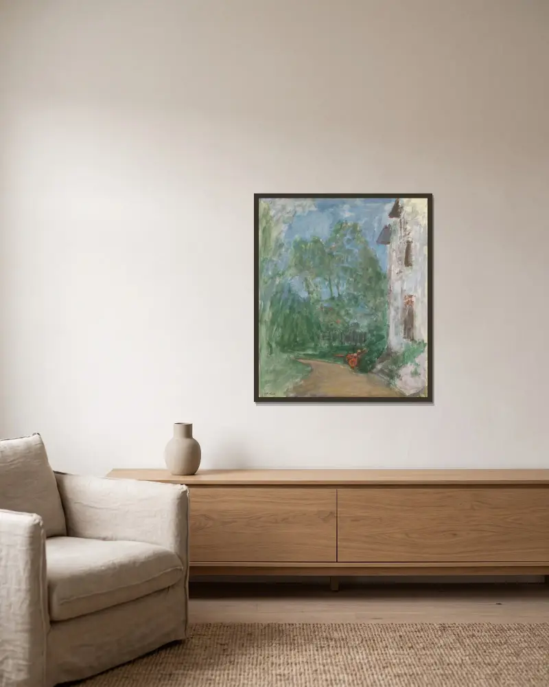 Cesta před domem, Édouard Vuillard v rámu na stěně
