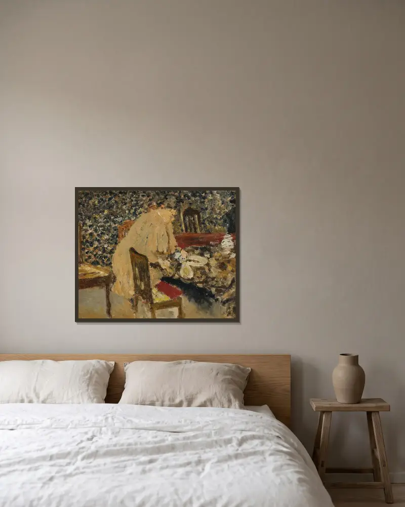 Le Déjeuner av Édouard Vuillard inramad på en vägg