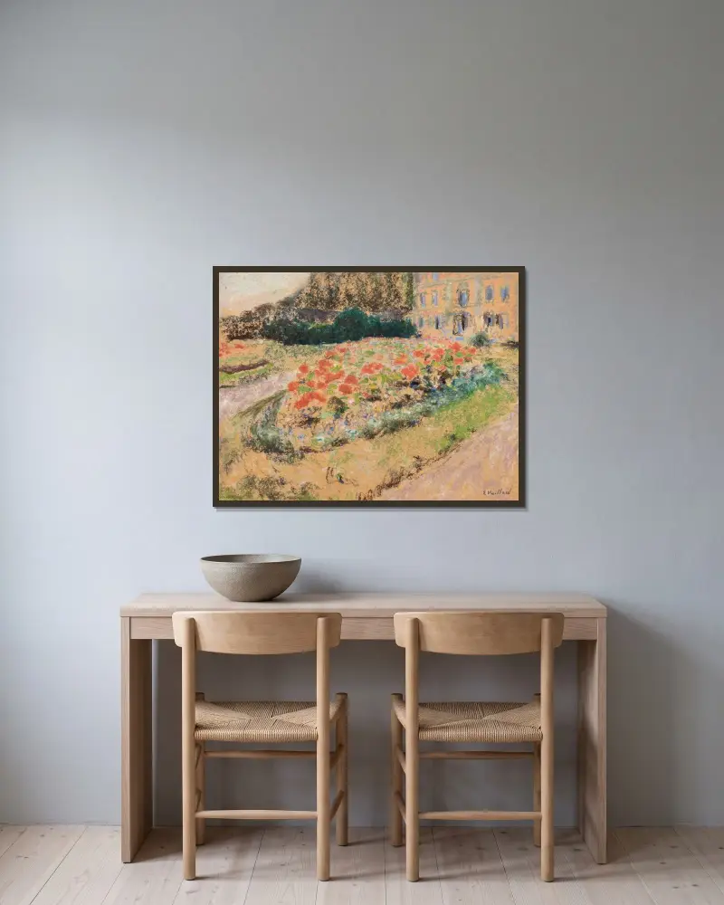Le massif av Édouard Vuillard inramad på en vägg