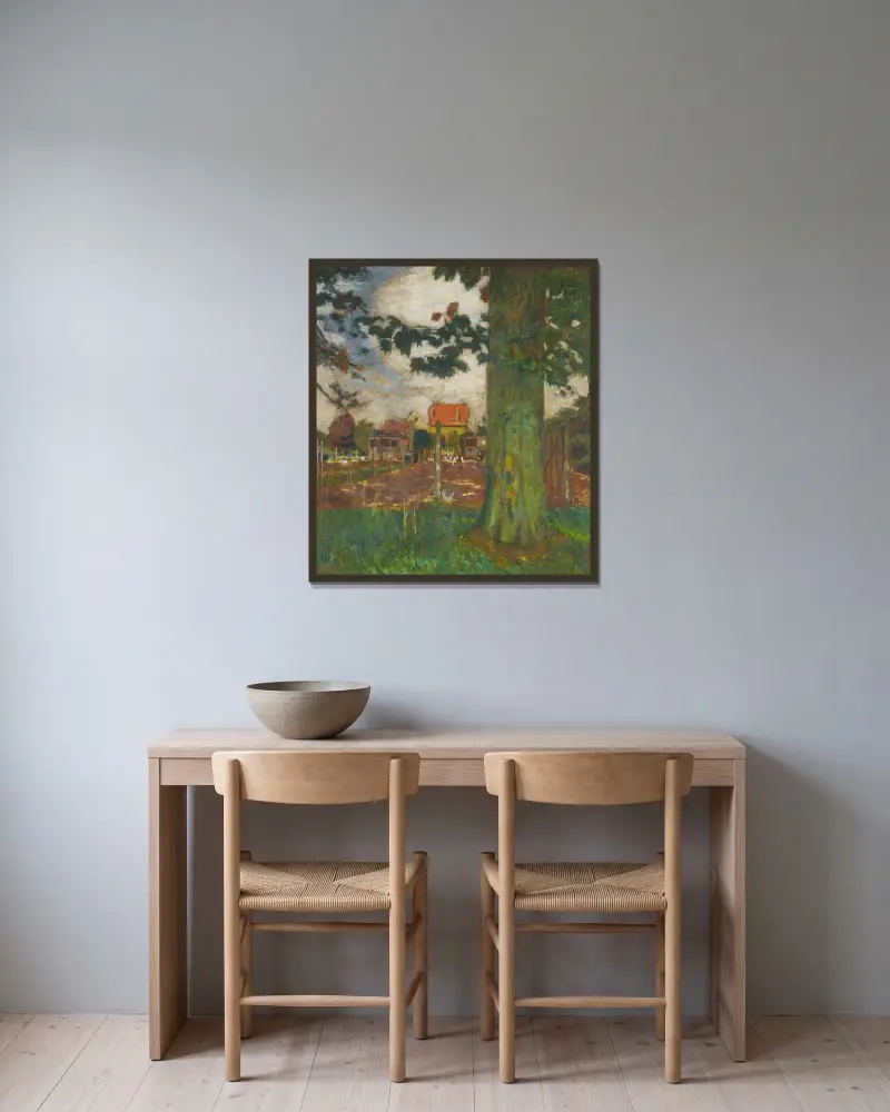 Hönshuset på slottet Clayes av Édouard Vuillard inramad på en vägg