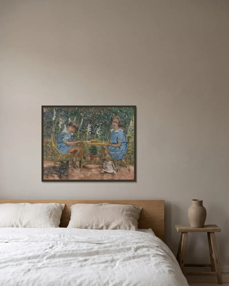 Barnen Bassiano av Édouard Vuillard inramad på en vägg