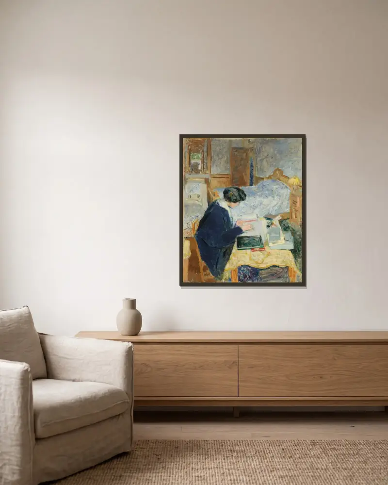 Lucy Hessel lesend von Édouard Vuillard gerahmt an einer Wand