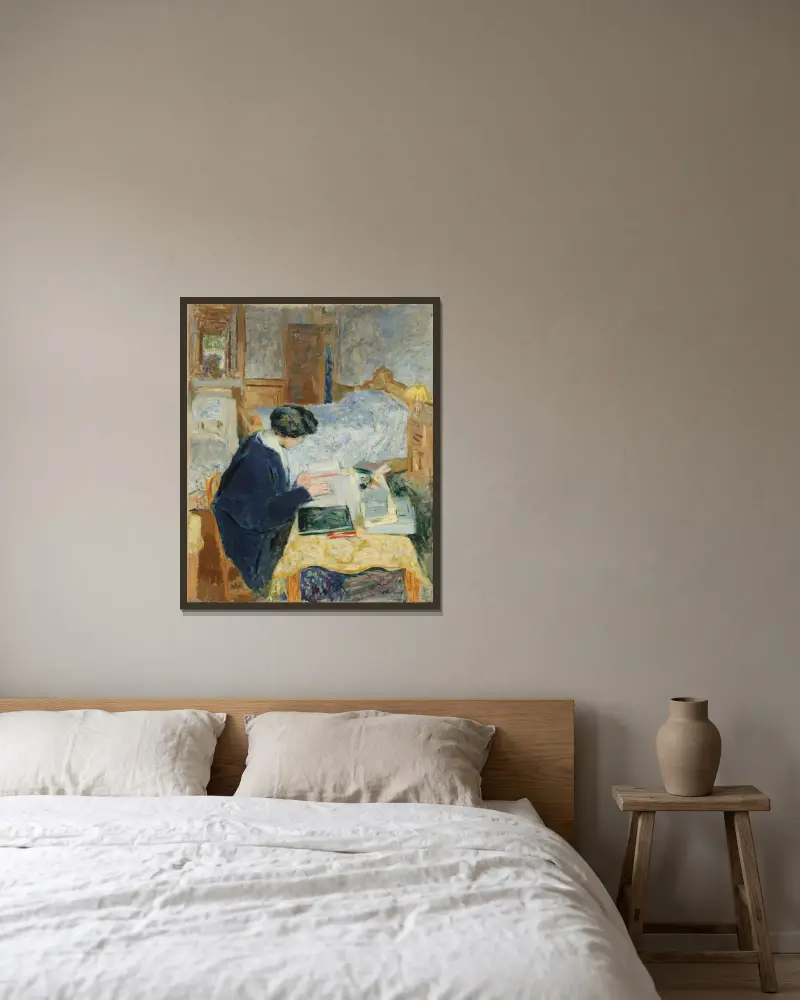 Lucy Hessel lesend von Édouard Vuillard gerahmt an einer Wand