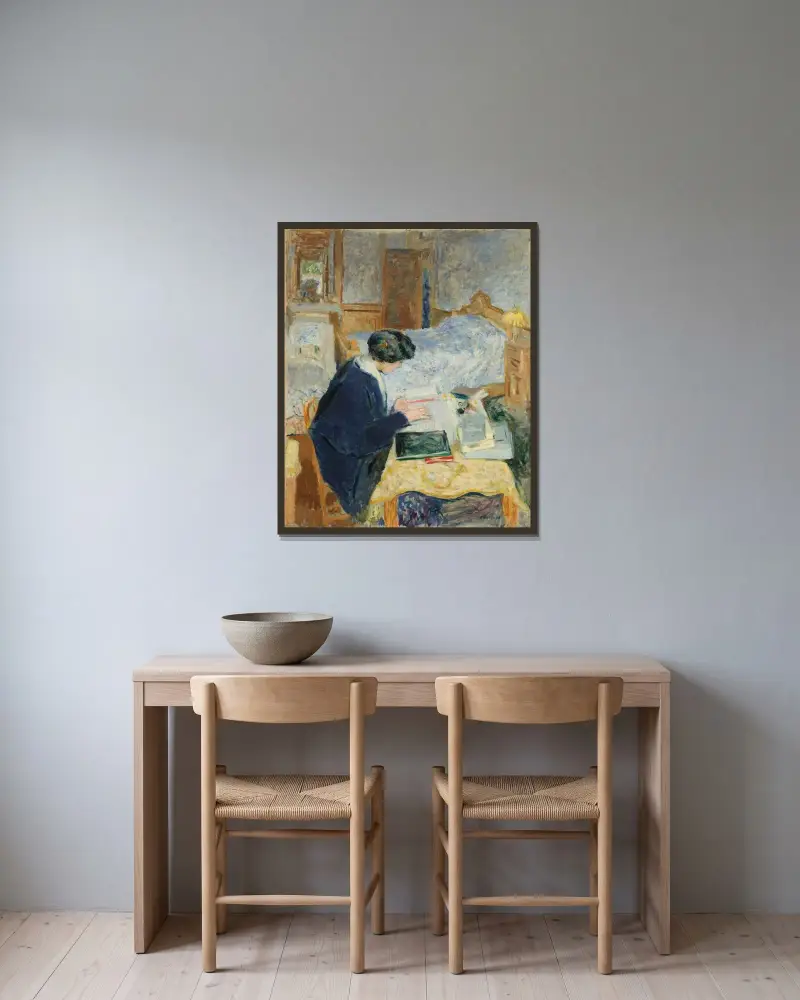 Lucy Hessel lesend von Édouard Vuillard gerahmt an einer Wand