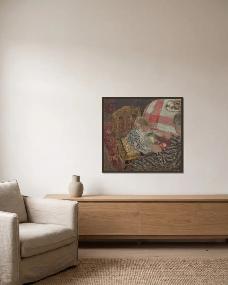 Oběd (Annette a její babička), Édouard Vuillard v rámu na stěně