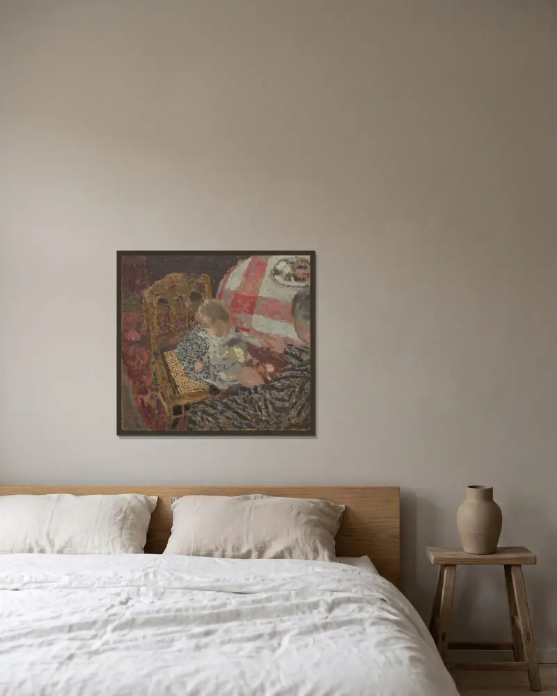 Oběd (Annette a její babička), Édouard Vuillard v rámu na stěně
