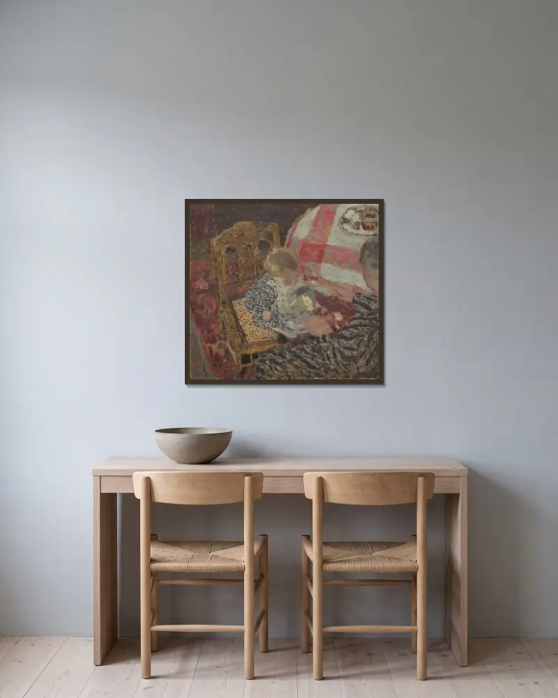 Oběd (Annette a její babička), Édouard Vuillard v rámu na stěně