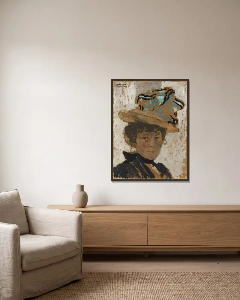 Madame Bonnard av Édouard Vuillard inramad på en vägg