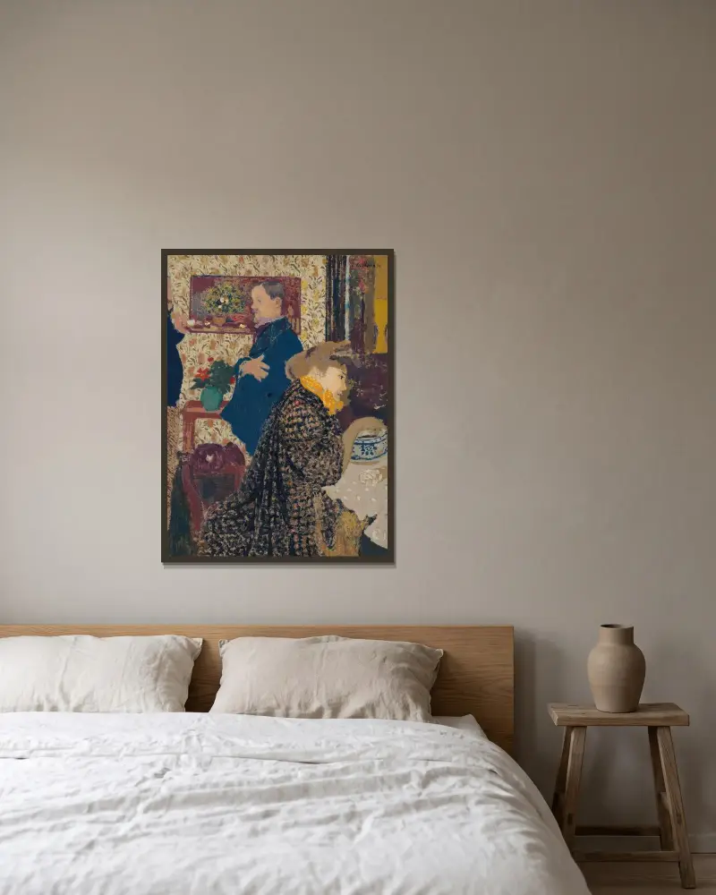 Misia och Vallotton i Villeneuve av Édouard Vuillard inramad på en vägg