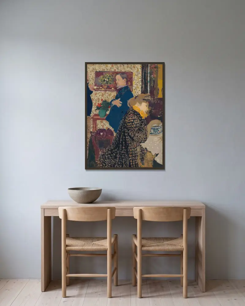 Misia och Vallotton i Villeneuve av Édouard Vuillard inramad på en vägg