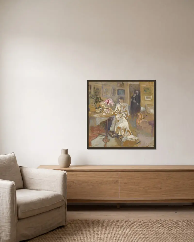 Herr och fru Jos Hessel, Rue de Rivoli av Édouard Vuillard inramad på en vägg