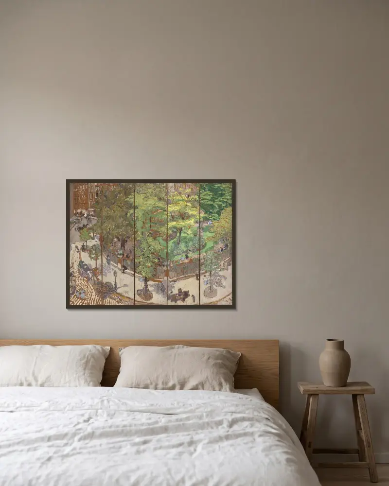 Place Vintimille av Édouard Vuillard inramad på en vägg