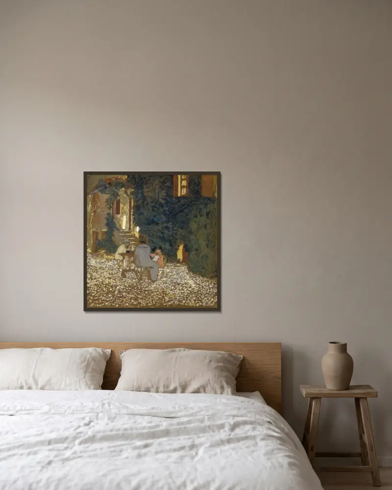 Mahlzeit im Garten von Édouard Vuillard gerahmt an einer Wand