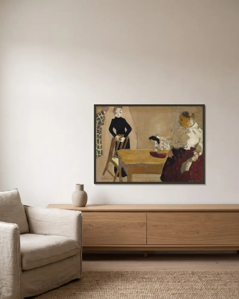 Rozmowa, Édouard Vuillard w ramie na ścianie