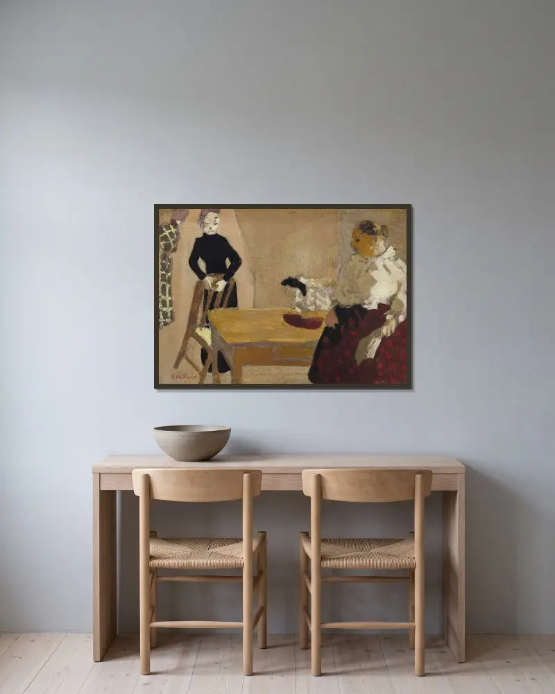 Rozmowa, Édouard Vuillard w ramie na ścianie