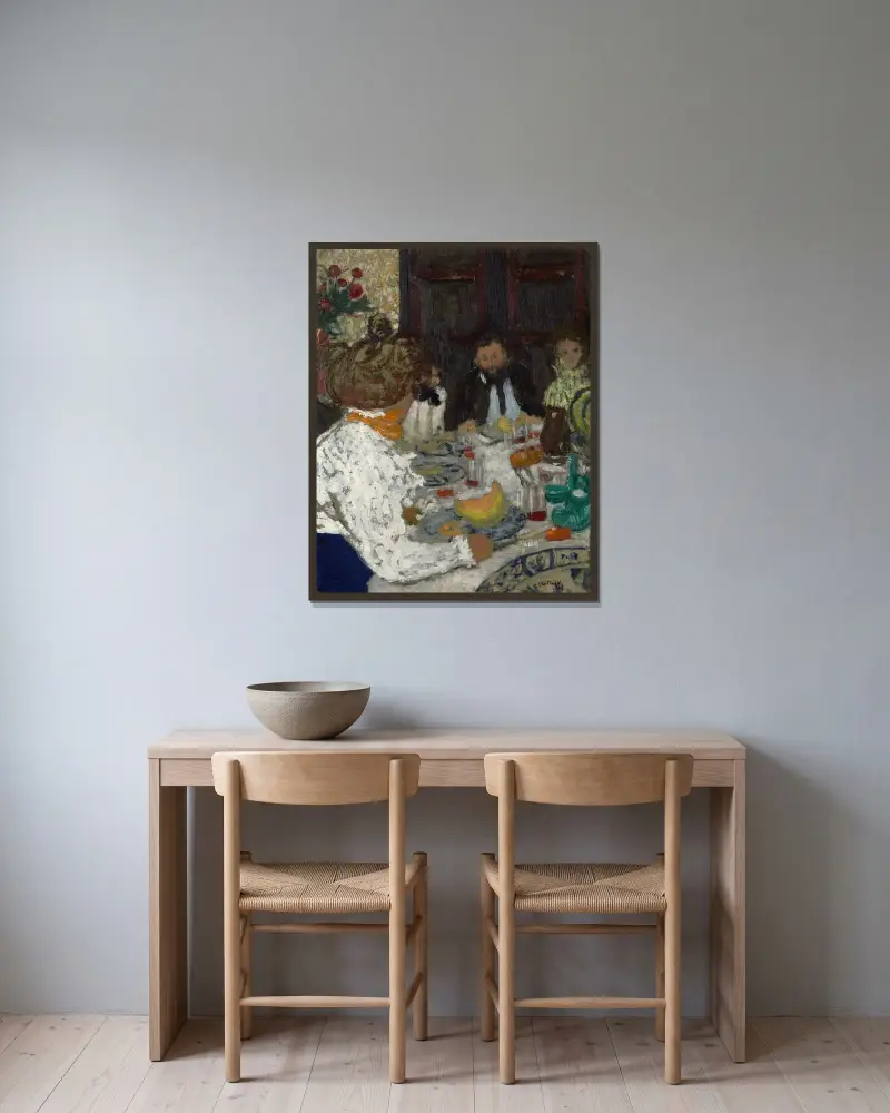 The Luncheon av Édouard Vuillard inramad på en vägg