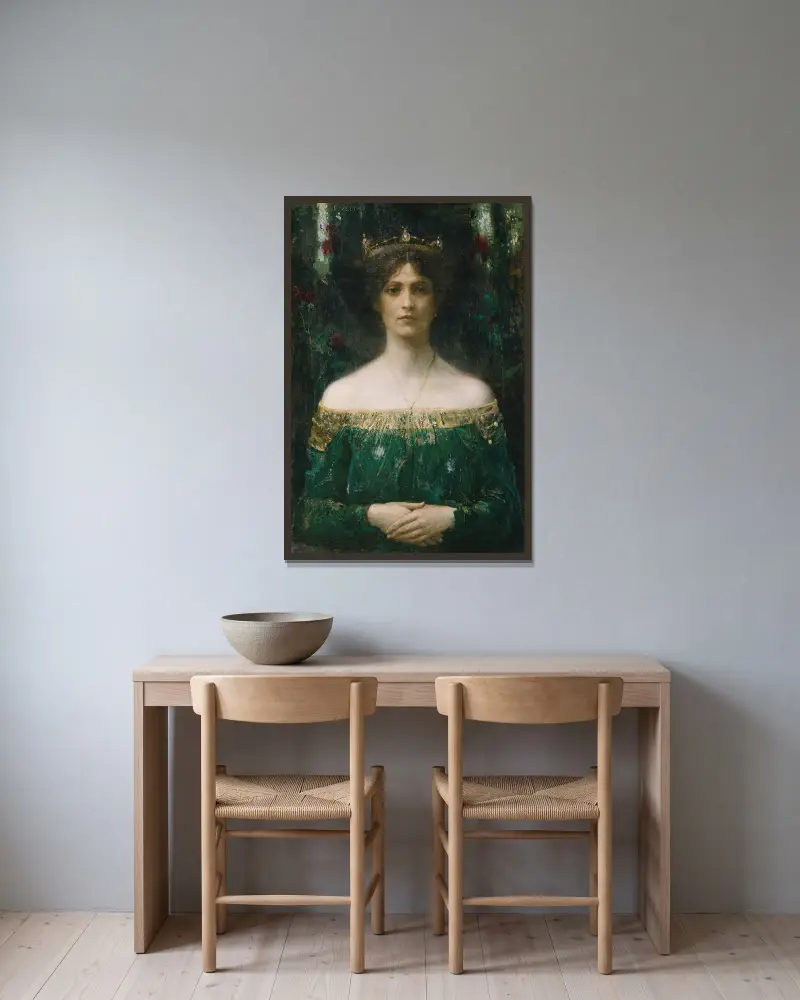 The King’s Daughter av Eduard Veith inramad på en vägg