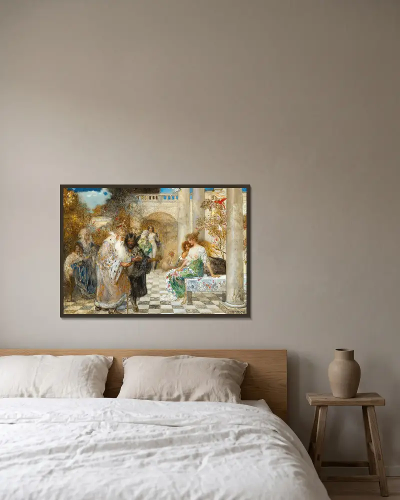 Umkehr zur Tugend von Eduard Veith gerahmt an einer Wand