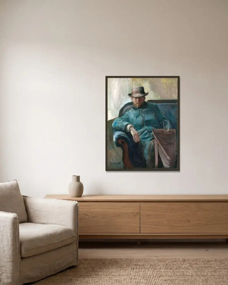 Hans Jæger, Edvard Munch w ramie na ścianie
