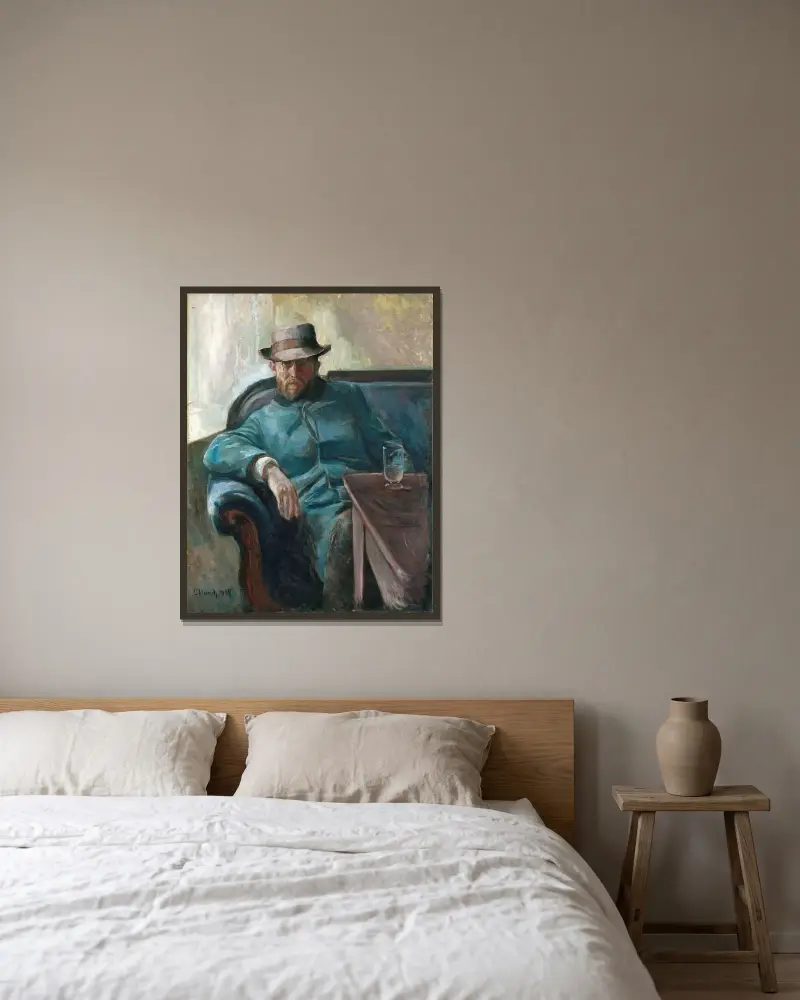 Hans Jæger, Edvard Munch w ramie na ścianie