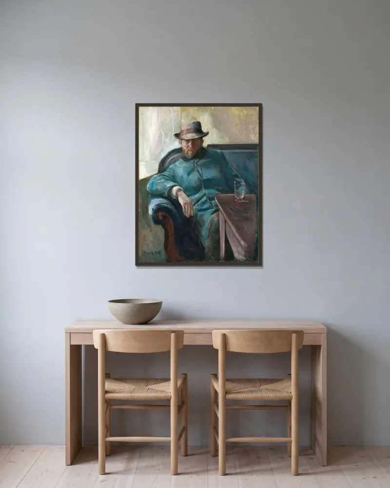 Hans Jæger, Edvard Munch w ramie na ścianie