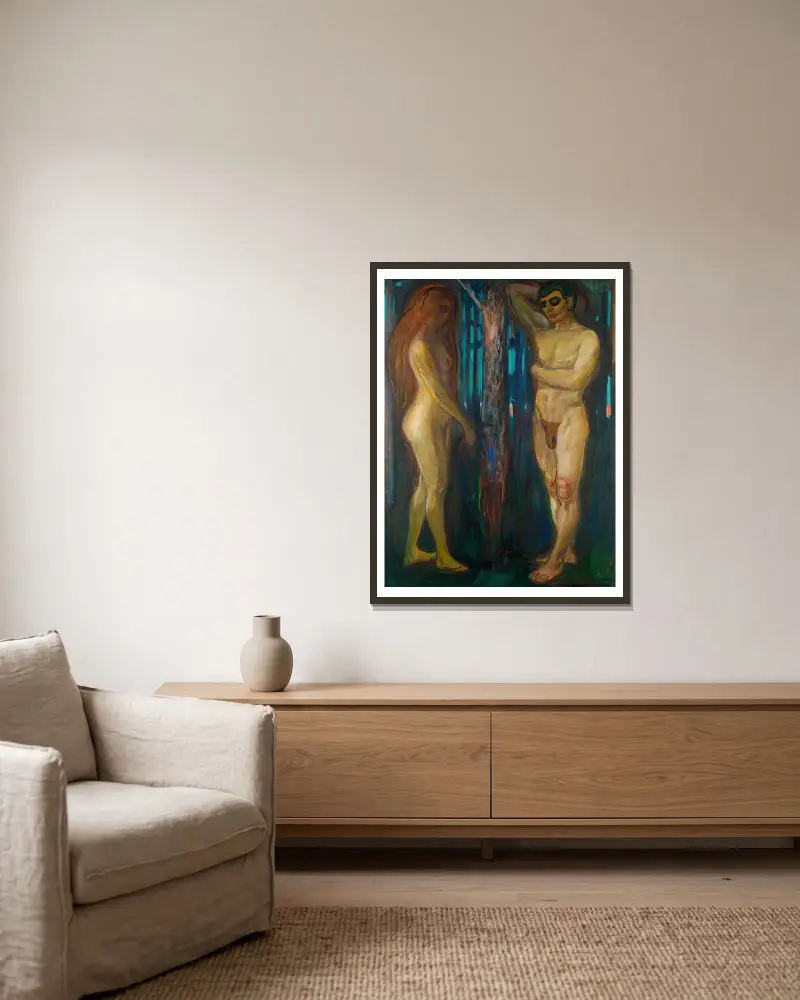 Metabolizm, Edvard Munch w ramie na ścianie