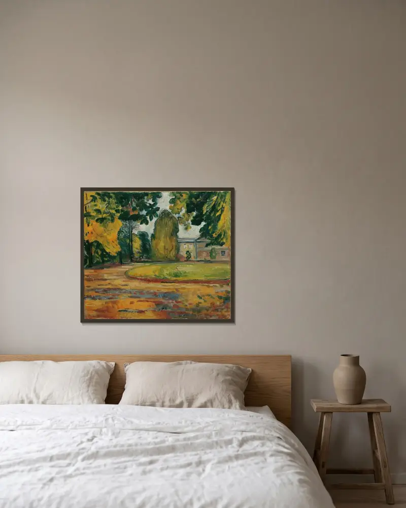Park v Kösenu, Edvard Munch v rámu na stěně