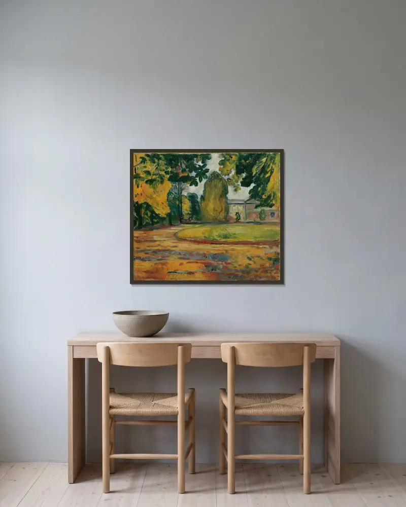 Park v Kösenu, Edvard Munch v rámu na stěně