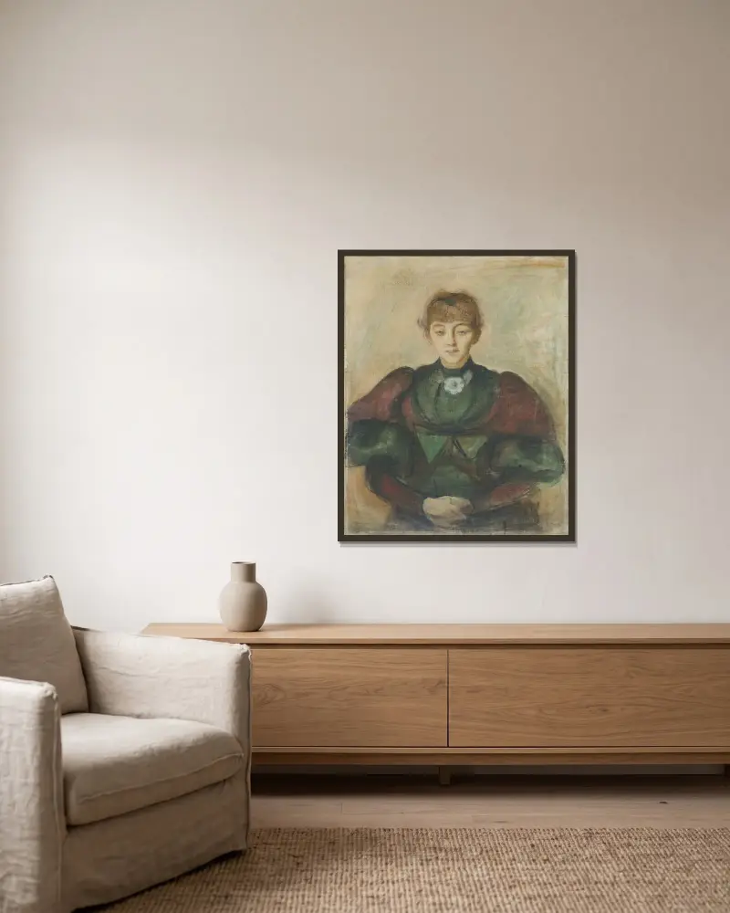 Ragnhild Bäckström, Edvard Munch v rámu na stěně
