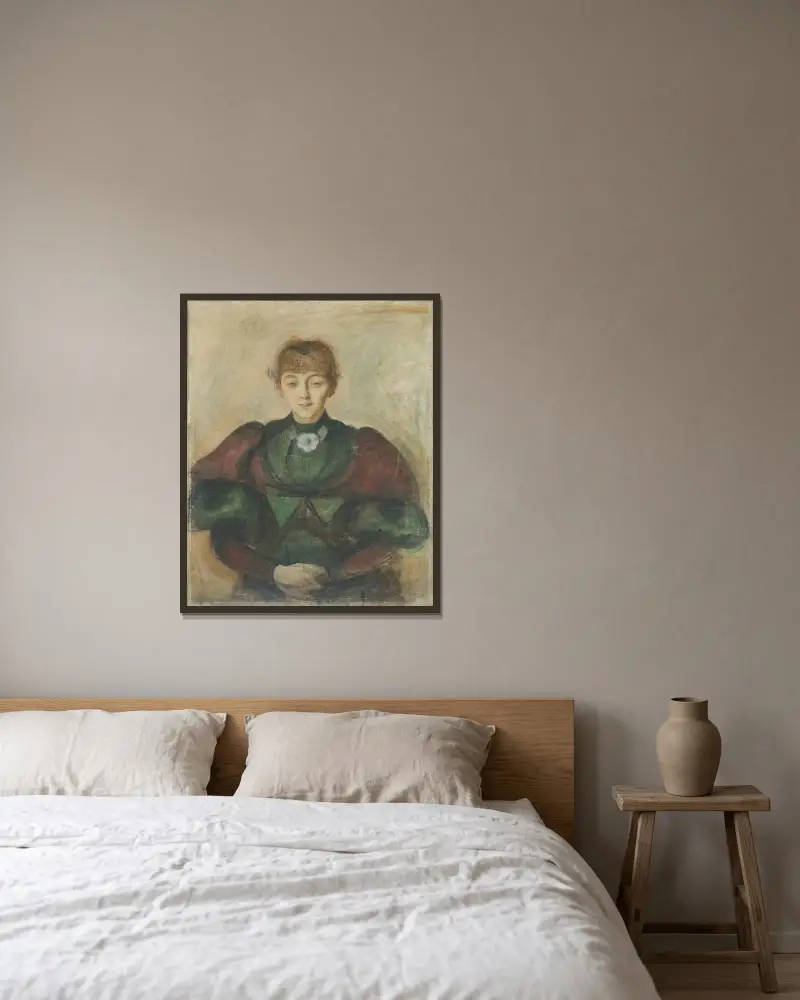 Ragnhild Bäckström, Edvard Munch v rámu na stěně