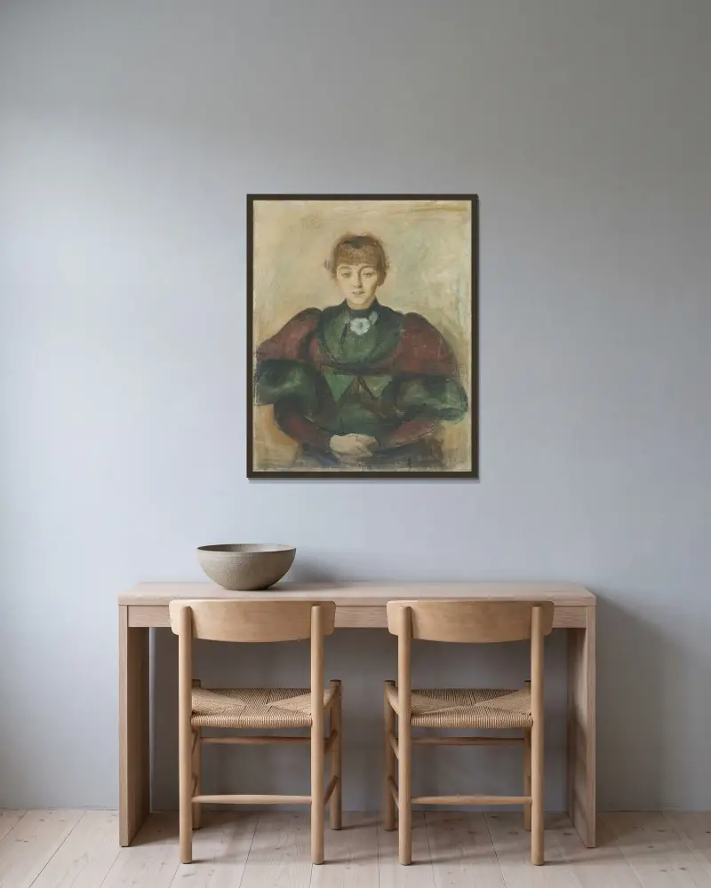 Ragnhild Bäckström, Edvard Munch v rámu na stěně