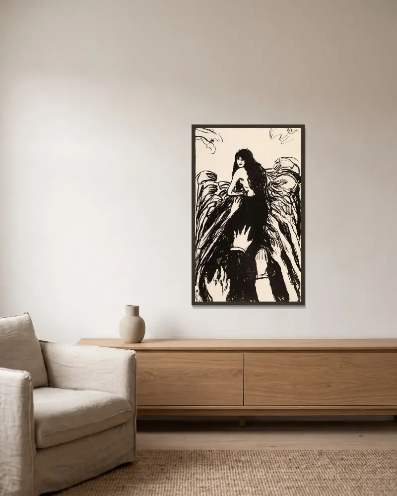 Dłonie – nr 1, Edvard Munch w ramie na ścianie