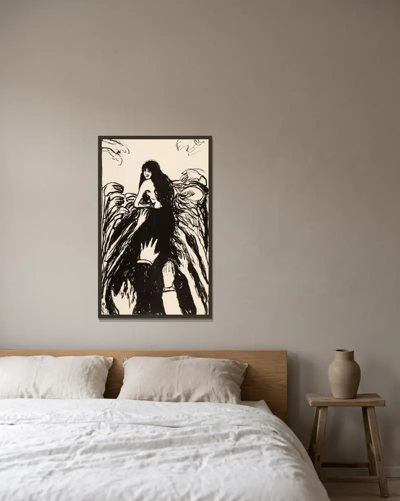 Dłonie – nr 1, Edvard Munch w ramie na ścianie