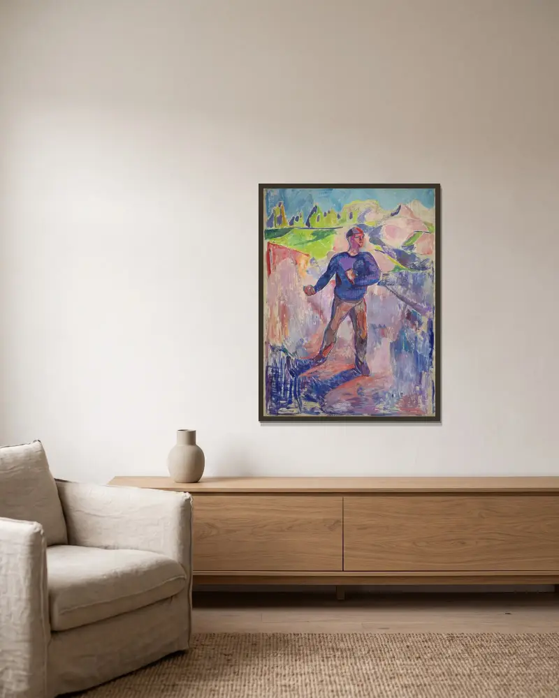 Rozsévač, 1912, Edvard Munch v rámu na stěně